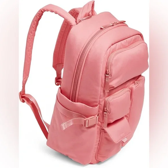 Vera Bradley Women's Cotton Utility Large Backpack, Rouge Rose, One Size - Picture 5 of 7